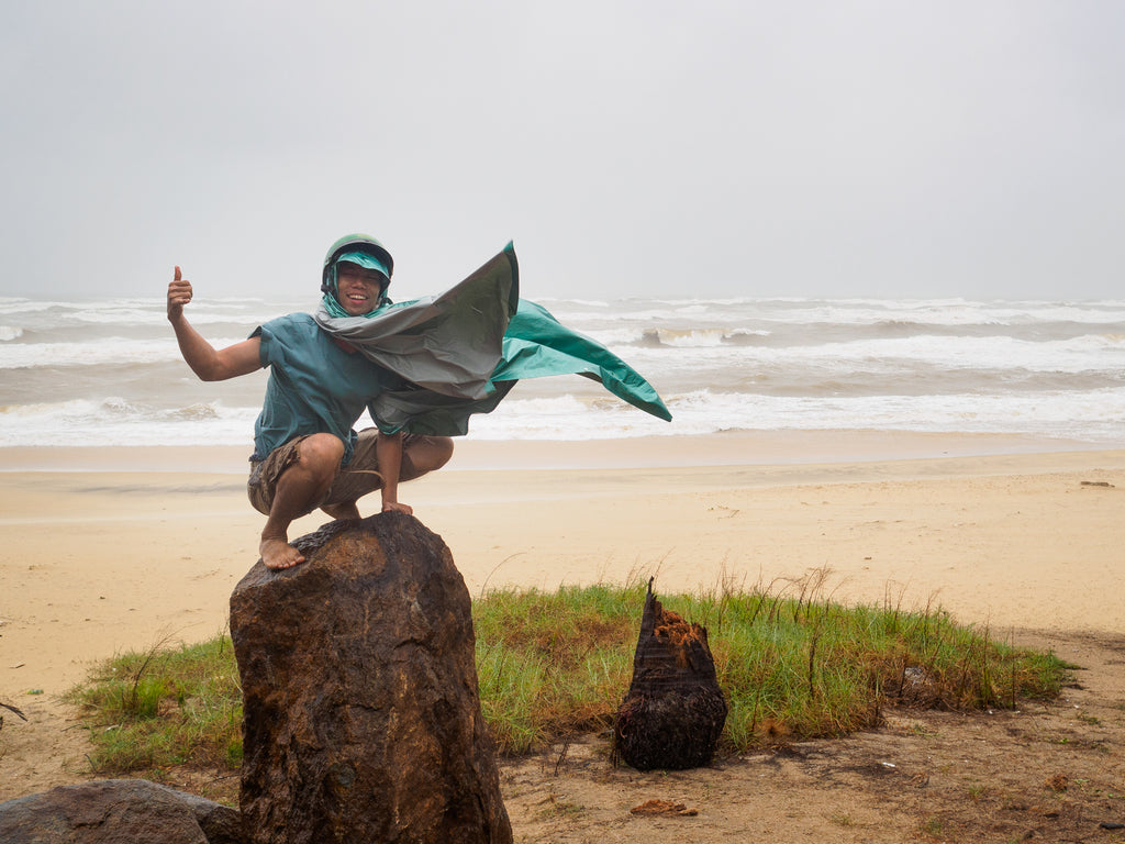 An Bang Beach during Tropical Storm Vamco